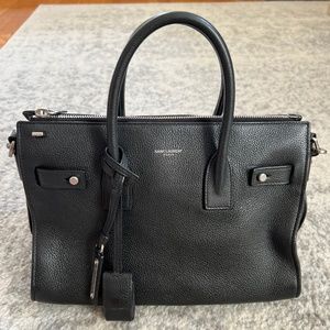 SAINT LAURENT Grained Calfskin Sac De Jour Souple Baby